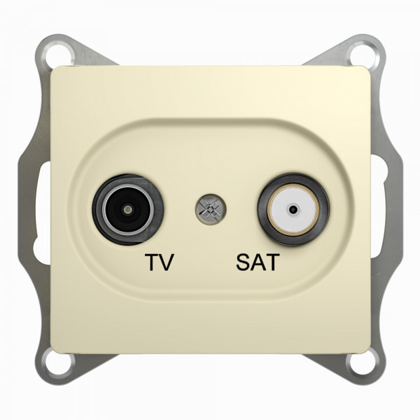 GLOSSA TV-SAT РОЗЕТКА оконечная 1DB, механизм, БЕЖЕВЫЙ