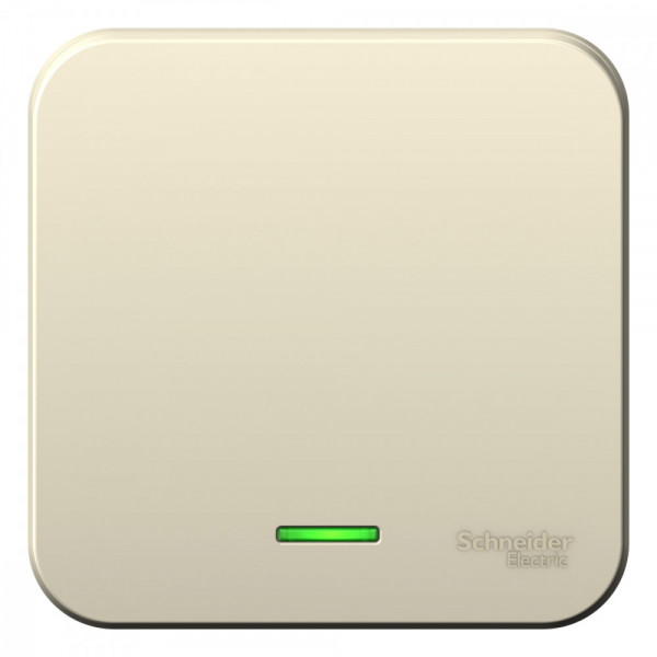 Выключатель Schneider Electric BLANCA 1-клав. с подсветкой О/У 6А/250B МОЛОЧНЫЙ