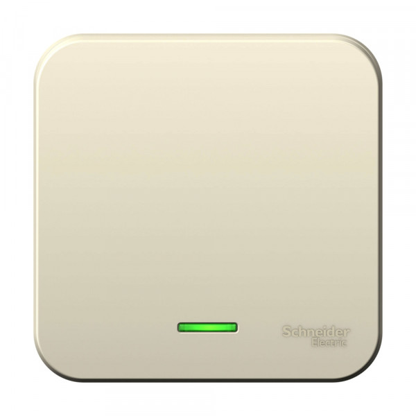 Выключатель Schneider Electric BLANCA 1-клав. с подсветкой О/У 6А/250B МОЛОЧНЫЙ