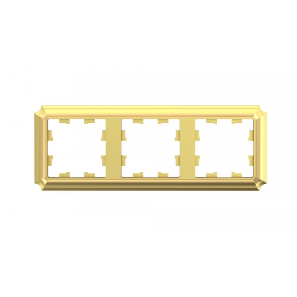 ATLASDESIGN ANTIQUE 3-постовая РАМКА, универсальная, ЗОЛОТО