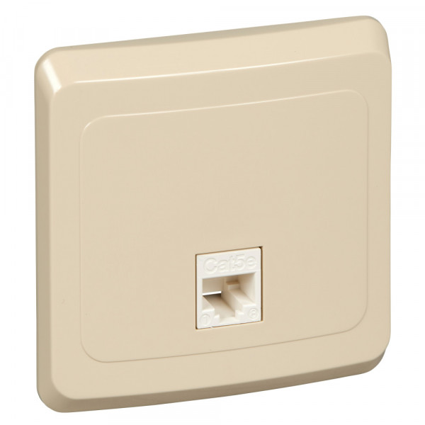 Розетка Schneider Electric ЭТЮД компьютерная RJ45 кат.5е С/У КРЕМОВЫЙ
