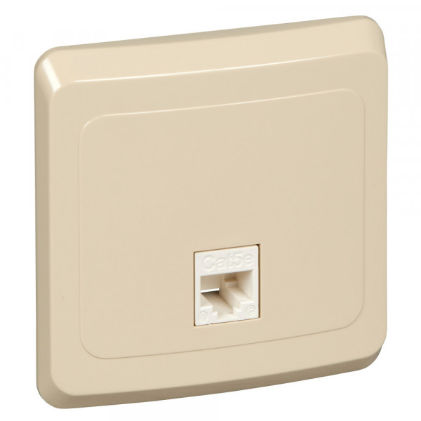 Розетка Schneider Electric ЭТЮД компьютерная RJ45 кат.5е С/У КРЕМОВЫЙ