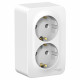 Розетка Schneider Electric BLANCA 2х-мест. с заземлением О/У 16А/250В БЕЛЫЙ