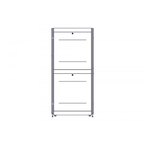 Шкаф Systeme Electric, серия Uniprom, 48U-800/1070, боковые панели 4шт, черный