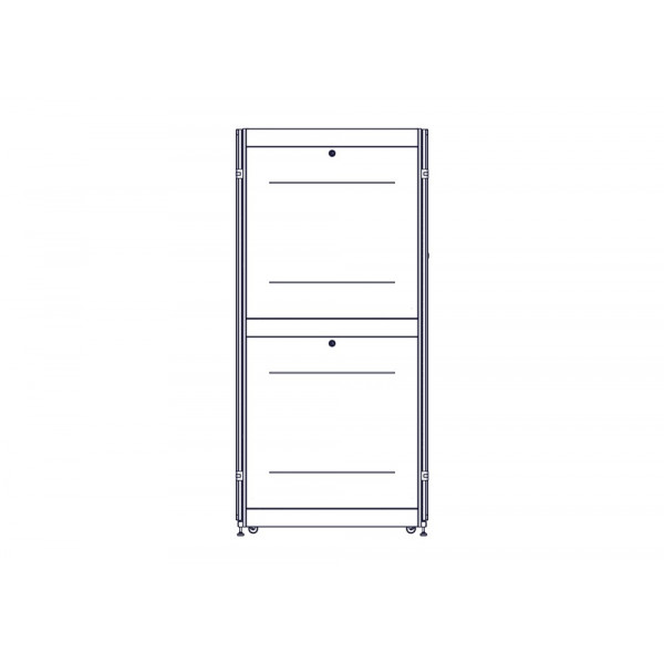 Шкаф Systeme Electric, серия Uniprom, 48U-800/1070, боковые панели 4шт, черный