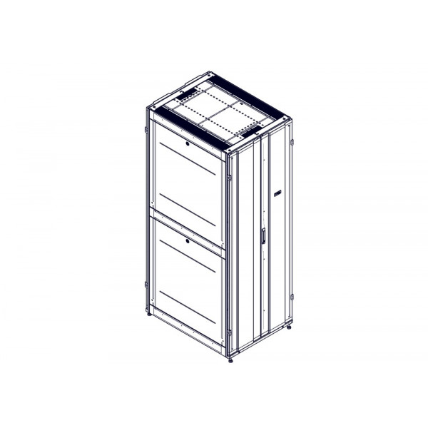 Шкаф Systeme Electric, серия Uniprom, 48U-800/1070, боковые панели 4шт, черный