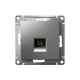 ATLASDESIGN РОЗЕТКА компьютерная RJ45 кат. 6A, механизм, СТАЛЬ