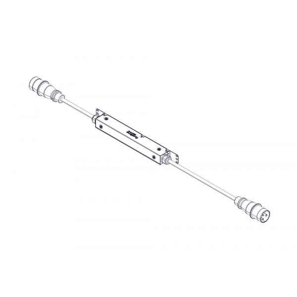 БРП, с мониторингом, серия Uniprom, 0/1U, 240В, 1Ф, 16A, вход IEC309, выход IEC309