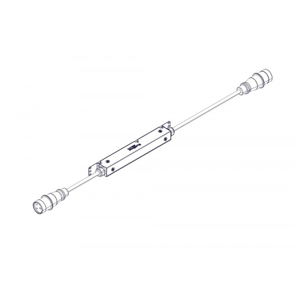 БРП, с мониторингом, серия Uniprom, 0/1U, 240В, 1Ф, 16A, вход IEC309, выход IEC309