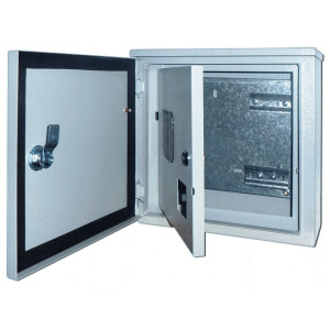 Корпус метал. двухдверный 300х310х150 1-фазн. 12 мод. IP54 ЩРУН-1/7
