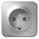 Розетка Schneider Electric BLANCA 1-мест. с заземлением О/У 16А/250В АЛЮМИНИЙ