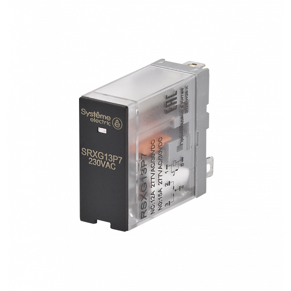 Реле 12A 1CO 230VAC LED