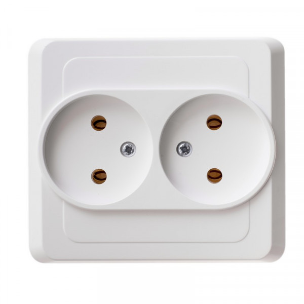Розетка Schneider Electric ЭТЮД 2х-мест. С/У 16А/250В БЕЛЫЙ