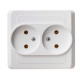 Розетка Schneider Electric ЭТЮД 2х-мест. С/У 16А/250В БЕЛЫЙ