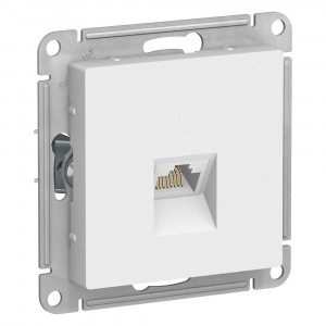 ATLASDESIGN РОЗЕТКА компьютерная RJ45 кат. 6A, механизм, БЕЛЫЙ