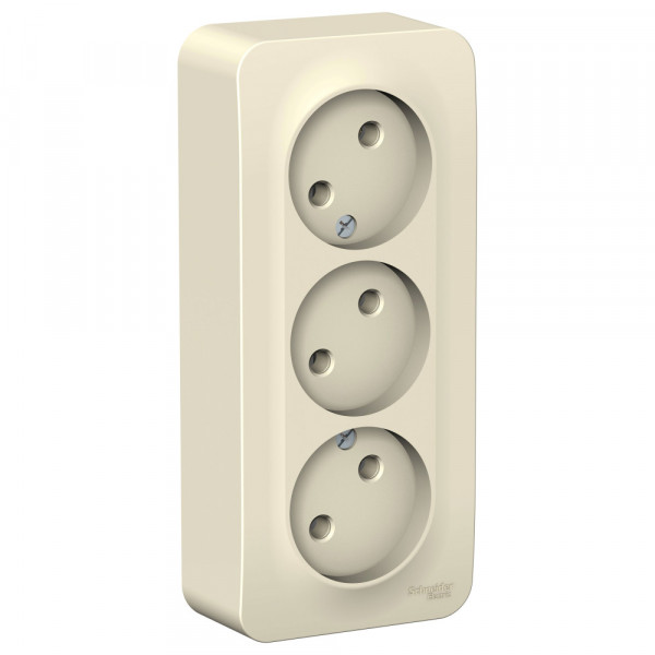 Розетка Schneider Electric BLANCA 3х-мест. О/У 16А/250В МОЛОЧНЫЙ