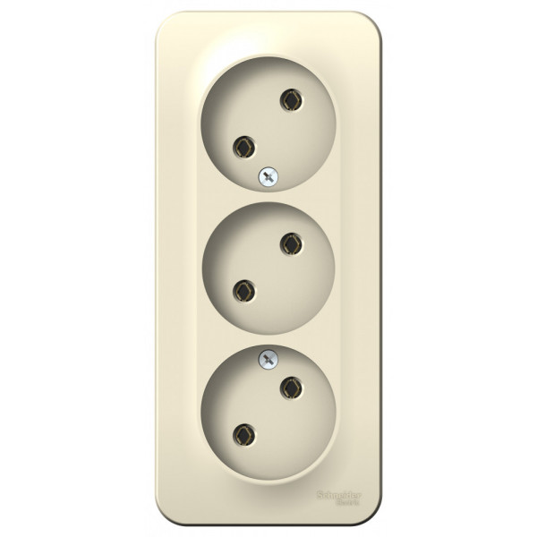 Розетка Schneider Electric BLANCA 3х-мест. О/У 16А/250В МОЛОЧНЫЙ