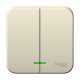 Выключатель Schneider Electric BLANCA 2х-клав. с подсветкой О/У 10А/250B МОЛОЧНЫЙ
