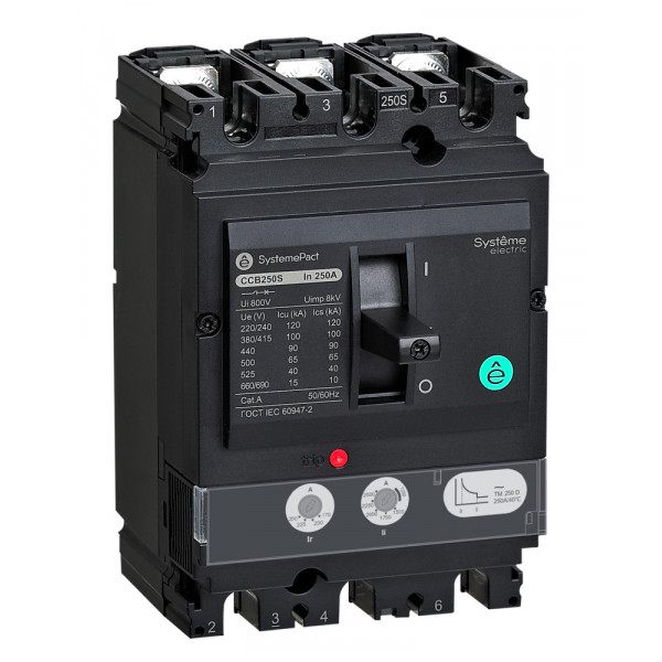 АВТ.ВЫКЛ SYSTEMEPACT CCB250 150KA 3P3D TMD250