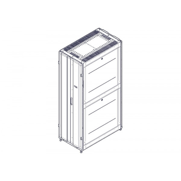 Шкаф Systeme Electric, серия Uniprom, 42U-600/1070, боковые панели 4шт, черный