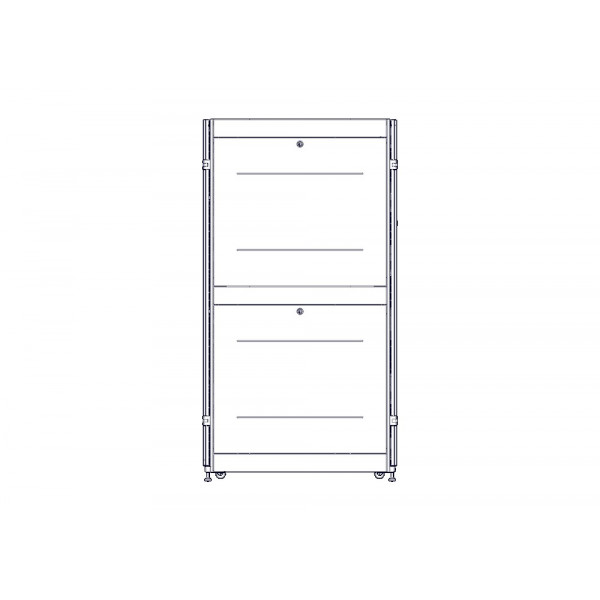 Шкаф Systeme Electric, серия Uniprom, 42U-600/1070, боковые панели 4шт, черный