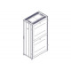 Шкаф Systeme Electric, серия Uniprom, 42U-600/1070, боковые панели 4шт, черный