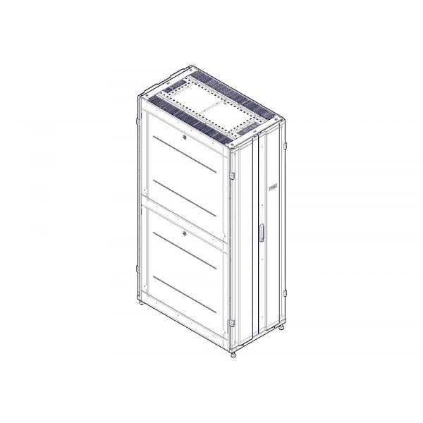 Шкаф Systeme Electric, серия Uniprom, 42U-600/1070, боковые панели 4шт, черный