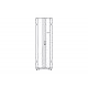 Шкаф Systeme Electric, серия Uniprom, 42U-600/1070, боковые панели 4шт, черный