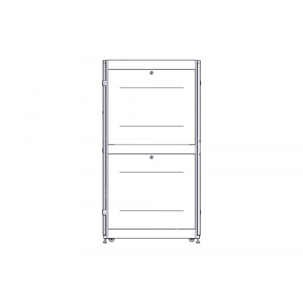 Шкаф Systeme Electric, серия Uniprom, 42U-600/1070, боковые панели 4шт, черный