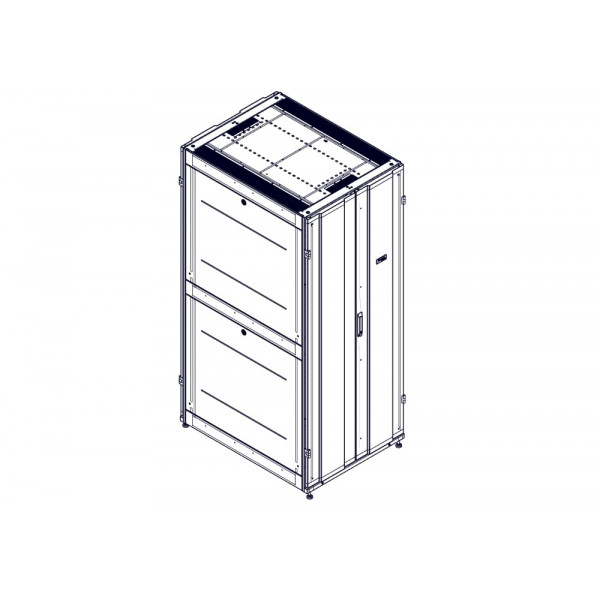 Шкаф Systeme Electric, серия Uniprom, 42U-800/1070, боковые панели 4шт, черный
