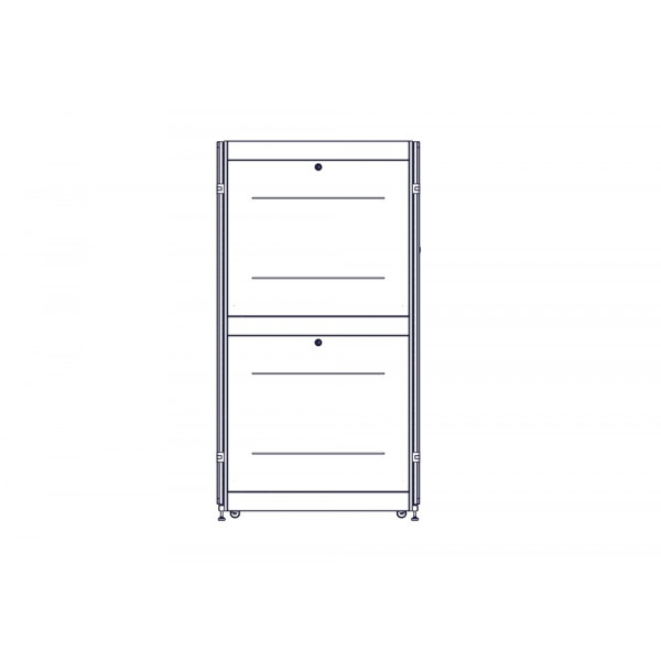 Шкаф Systeme Electric, серия Uniprom, 42U-800/1070, боковые панели 4шт, черный