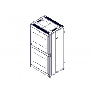 Шкаф Systeme Electric, серия Uniprom, 42U-800/1070, боковые панели 4шт, черный