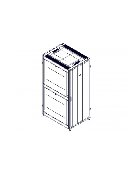 Шкаф Systeme Electric, серия Uniprom, 42U-800/1070, боковые панели 4шт, черный