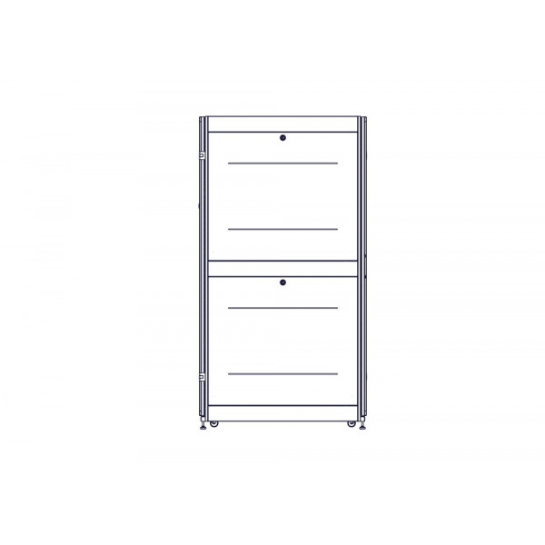 Шкаф Systeme Electric, серия Uniprom, 42U-800/1070, боковые панели 4шт, черный