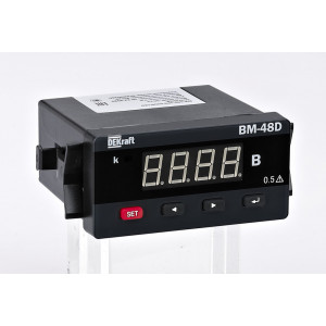 Амперметр цифровой 96x48мм однофазный, вх 1А, вых DO+RS485, LED-дисплей АМ-48D