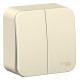 Выключатель Schneider Electric BLANCA 2х-клав. О/У, 10А/250B МОЛОЧНЫЙ