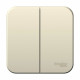 Выключатель Schneider Electric BLANCA 2х-клав. О/У, 10А/250B МОЛОЧНЫЙ