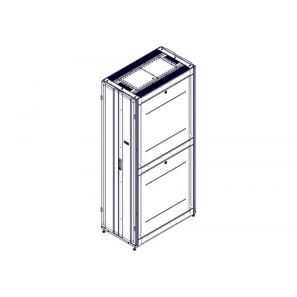 Шкаф Systeme Electric, серия Uniprom, 48U-600/1070, боковые панели 4шт, черный