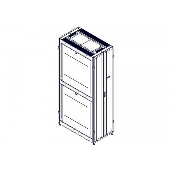 Шкаф Systeme Electric, серия Uniprom, 48U-600/1070, боковые панели 4шт, черный