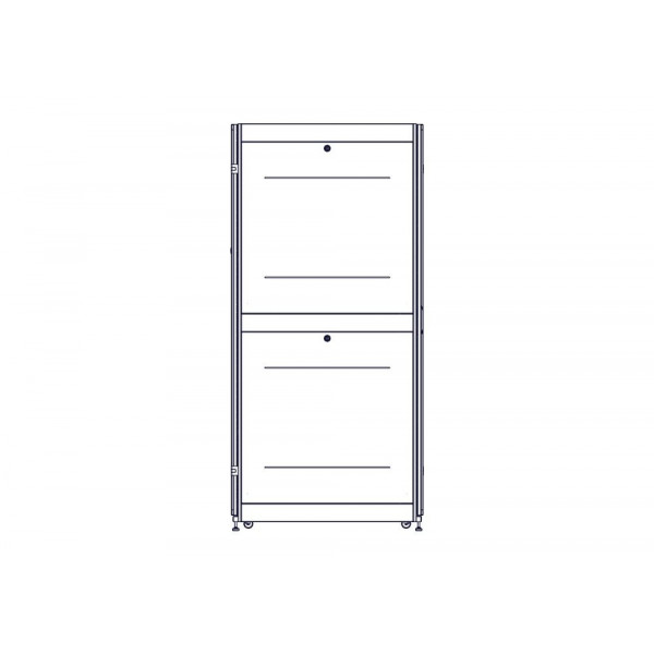 Шкаф Systeme Electric, серия Uniprom, 48U-600/1070, боковые панели 4шт, черный
