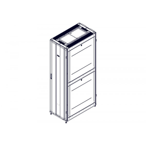Шкаф Systeme Electric, серия Uniprom, 48U-600/1070, боковые панели 4шт, черный