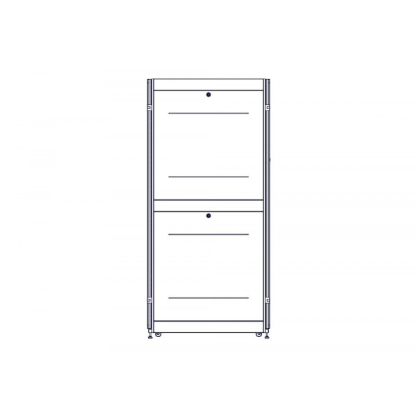 Шкаф Systeme Electric, серия Uniprom, 48U-600/1070, боковые панели 4шт, черный