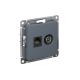ATLASDESIGN РОЗЕТКА двойная ТВ + компьютерная RJ45 кат. 5e, механизм, ГРИФЕЛЬ