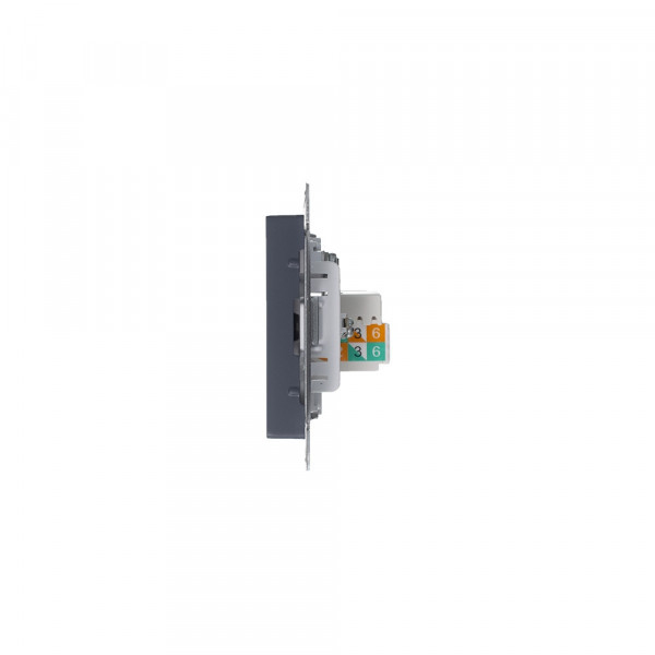 ATLASDESIGN РОЗЕТКА двойная ТВ + компьютерная RJ45 кат. 5e, механизм, ГРИФЕЛЬ