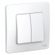 Переключатель Schneider Electric BLANCA 2х-клав. с подсвет. С/У 10АХ/250B БЕЛЫЙ