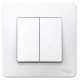 Переключатель Schneider Electric BLANCA 2х-клав. с подсвет. С/У 10АХ/250B БЕЛЫЙ