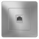 Розетка Schneider Electric BLANCA компьютерная RJ45 кат.5e С/У АЛЮМИНИЙ