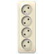 Розетка Schneider Electric BLANCA 4х-мест. О/У 16А/250В МОЛОЧНЫЙ