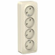 Розетка Schneider Electric BLANCA 4х-мест. О/У 16А/250В МОЛОЧНЫЙ