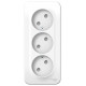 Розетка Schneider Electric BLANCA 3х-мест. О/У со шторками 16А/250В БЕЛЫЙ